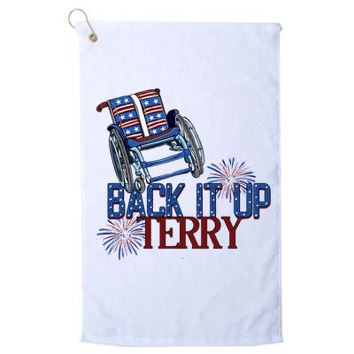 Back Up Terry Put It In Reverse Firework 4th Of July Groovy Golf Towel