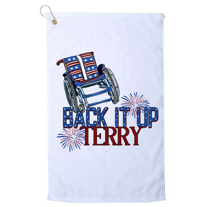 Back Up Terry Put It In Reverse Firework 4th Of July Groovy Golf Towel