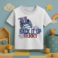 Back Up Terry Put It In Reverse Firework 4th Of July Groovy Toddler T-Shirt