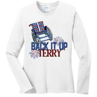 Back Up Terry Put It In Reverse Firework 4th Of July Groovy Ladies Long Sleeve Shirt