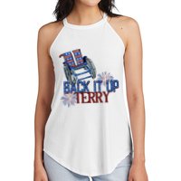 Back Up Terry Put It In Reverse Firework 4th Of July Groovy Women's Perfect Tri Rocker Tank