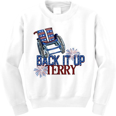 Back Up Terry Put It In Reverse Firework 4th Of July Groovy Kids Sweatshirt