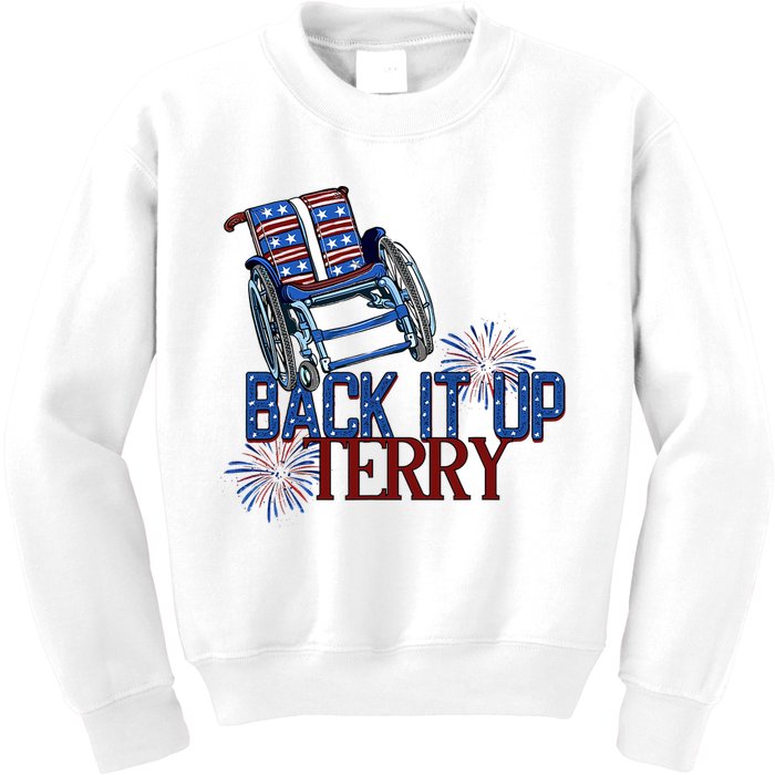 Back Up Terry Put It In Reverse Firework 4th Of July Groovy Kids Sweatshirt