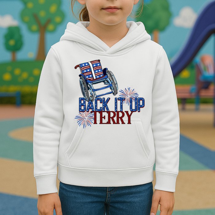 Back Up Terry Put It In Reverse Firework 4th Of July Groovy Kids Hoodie