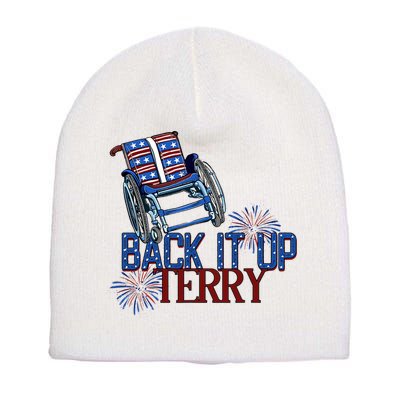 Back Up Terry Put It In Reverse Firework 4th Of July Groovy Short Acrylic Beanie