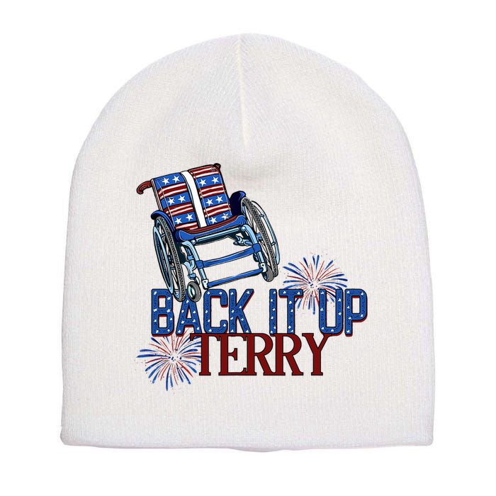 Back Up Terry Put It In Reverse Firework 4th Of July Groovy Short Acrylic Beanie
