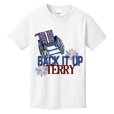 Back Up Terry Put It In Reverse Firework 4th Of July Groovy Kids T-Shirt