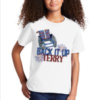 Back Up Terry Put It In Reverse Firework 4th Of July Groovy Kids T-Shirt