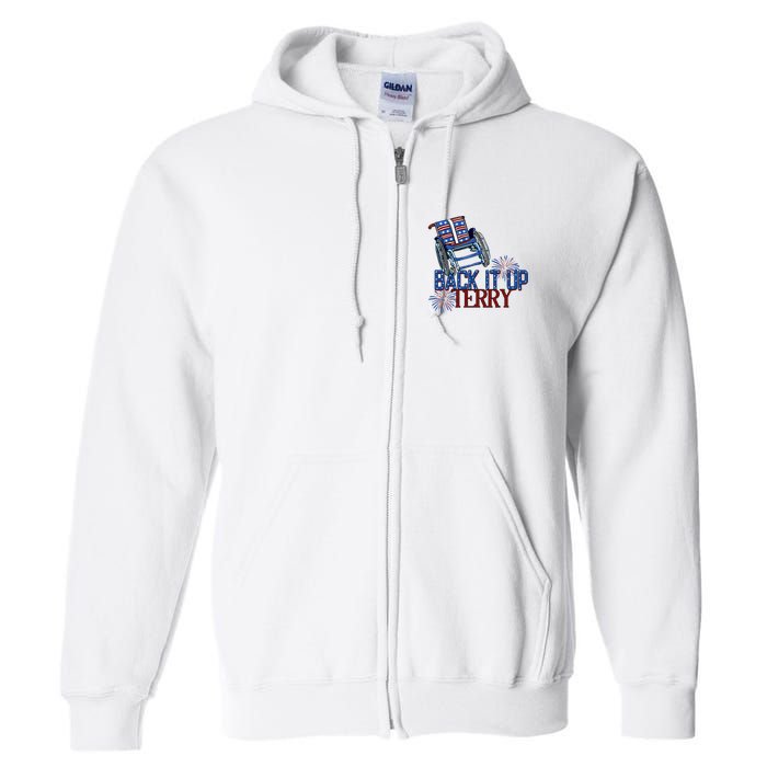 Back Up Terry Put It In Reverse Firework 4th Of July Groovy Full Zip Hoodie