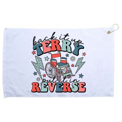 Back Up Terry Put It In Reverse Firework Retro Groovy Style Grommeted Golf Towel