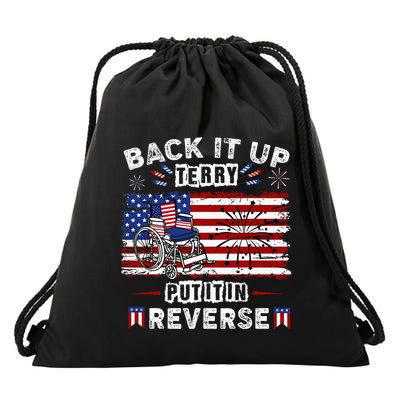Back Up Terry Put It In Reverse Firework Funny 4th Of July Drawstring Bag