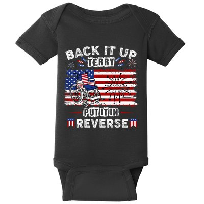 Back Up Terry Put It In Reverse Firework Funny 4th Of July Baby Bodysuit