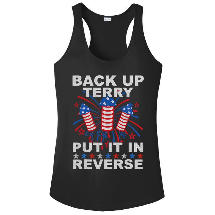 Back Up Terry Put It In Reverse Firework Funny 4th Of July Ladies PosiCharge Competitor Racerback Tank