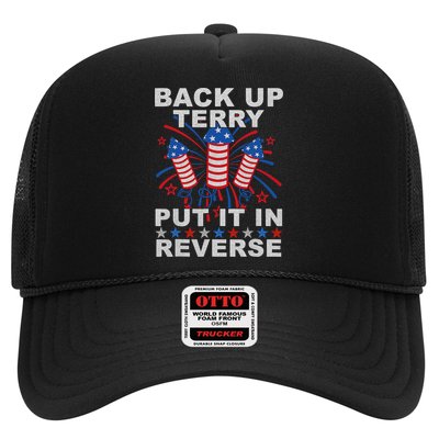 Back Up Terry Put It In Reverse Firework Funny 4th Of July Trucker Hat