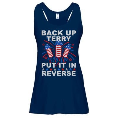 Back Up Terry Put It In Reverse Firework Funny 4th Of July Ladies Essential Flowy Tank