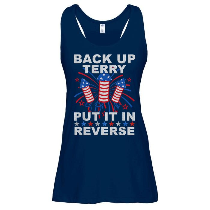 Back Up Terry Put It In Reverse Firework Funny 4th Of July Ladies Essential Flowy Tank