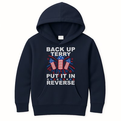 Back Up Terry Put It In Reverse Firework Funny 4th Of July Kids Hoodie