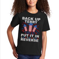 Back Up Terry Put It In Reverse Firework Funny 4th Of July Kids T-Shirt