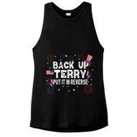 Back Up Terry Put It In Reverse Funny 4th of July Ladies PosiCharge Tri-Blend Wicking Tank