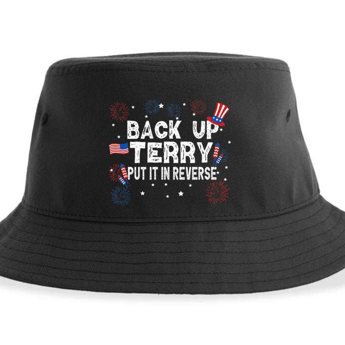 Back Up Terry Put It In Reverse Funny 4th of July Sustainable Bucket Hat