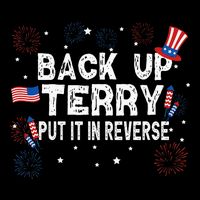 Back Up Terry Put It In Reverse Funny 4th of July Bucket Hat