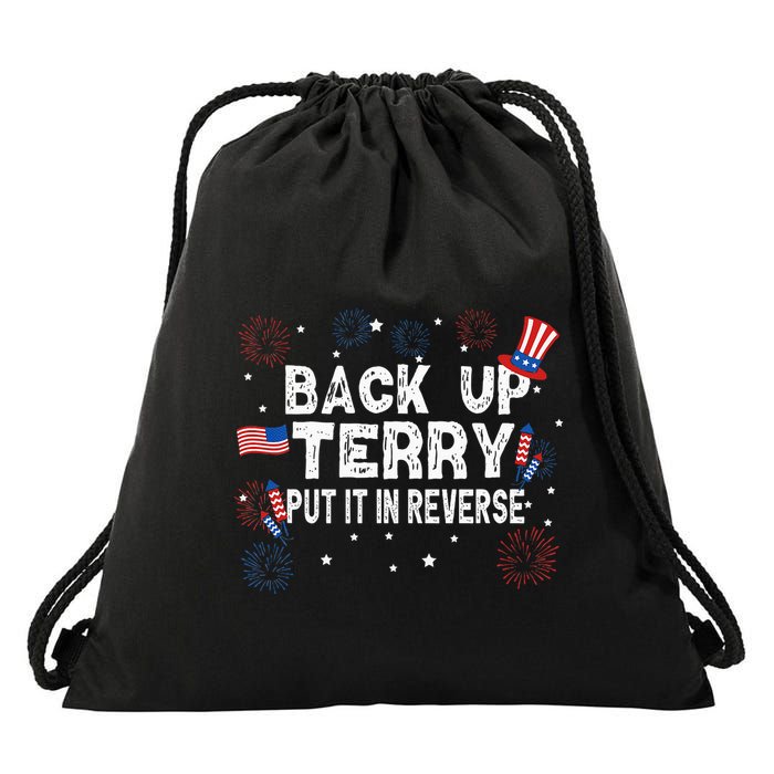 Back Up Terry Put It In Reverse Funny 4th of July Drawstring Bag