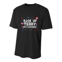 Back Up Terry Put It In Reverse Funny 4th of July Youth Performance Sprint T-Shirt