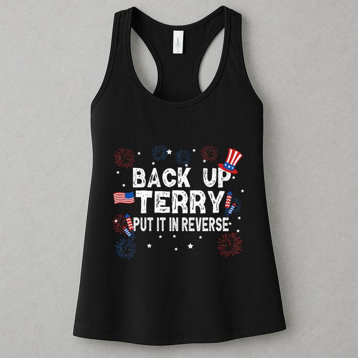 Back Up Terry Put It In Reverse Funny 4th of July Womens Tank Top