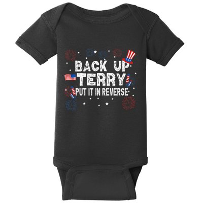Back Up Terry Put It In Reverse Funny 4th of July Baby Bodysuit