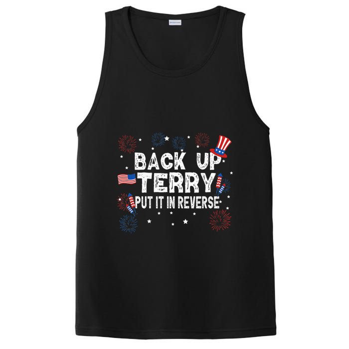 Back Up Terry Put It In Reverse Funny 4th of July PosiCharge Competitor Tank