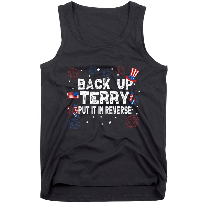 Back Up Terry Put It In Reverse Funny 4th of July Tank Top