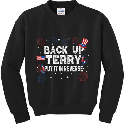 Back Up Terry Put It In Reverse Funny 4th of July Kids Sweatshirt
