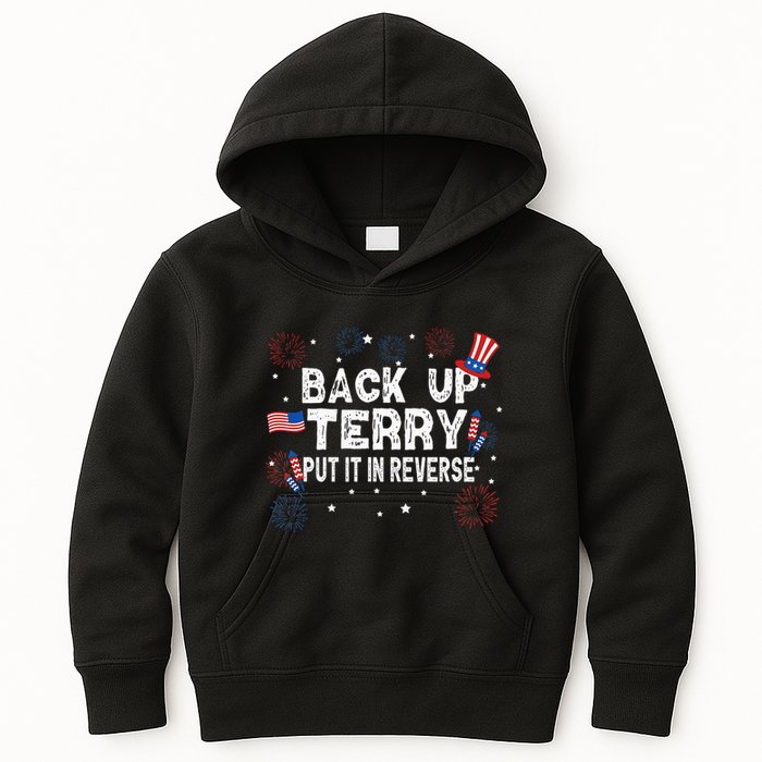 Back Up Terry Put It In Reverse Funny 4th of July Kids Hoodie