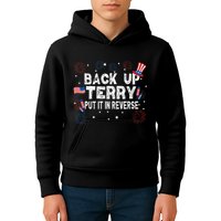 Back Up Terry Put It In Reverse Funny 4th of July Kids Hoodie
