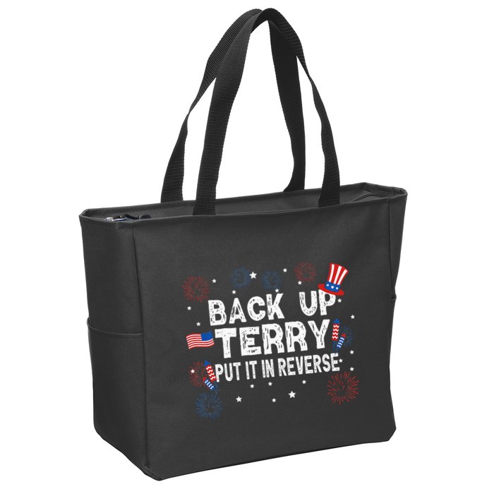 Back Up Terry Put It In Reverse Funny 4th of July Zip Tote Bag