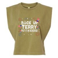 Back Up Terry Put It In Reverse Funny 4th of July Garment-Dyed Women's Muscle Tee