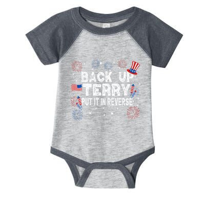 Back Up Terry Put It In Reverse Funny 4th of July Infant Baby Jersey Bodysuit