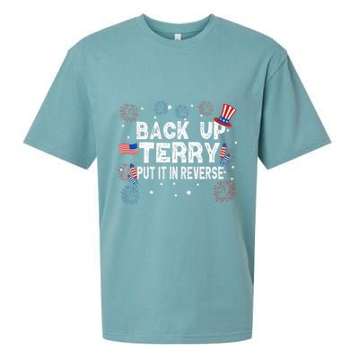 Back Up Terry Put It In Reverse Funny 4th of July Sueded Cloud Jersey T-Shirt