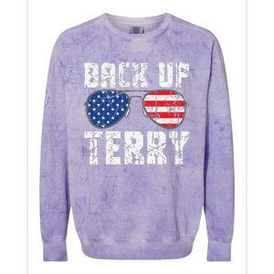 Back Up Terry American Flag USA 4th Of July Sunglasses Colorblast Crewneck Sweatshirt