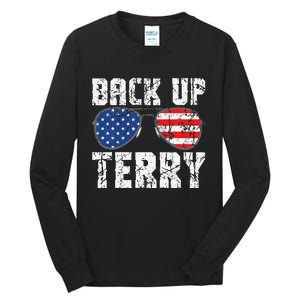 Back Up Terry American Flag USA 4th Of July Sunglasses Tall Long Sleeve T-Shirt