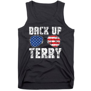 Back Up Terry American Flag USA 4th Of July Sunglasses Tank Top