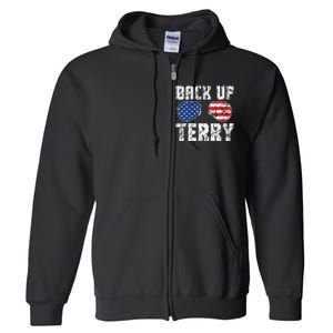 Back Up Terry American Flag USA 4th Of July Sunglasses Full Zip Hoodie