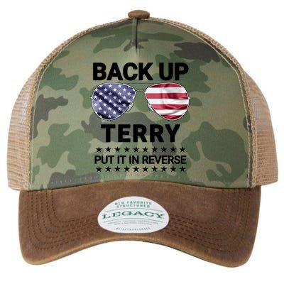 Back Up Terry Put It In Reverse Funny 4th Of July Legacy Tie Dye Trucker Hat
