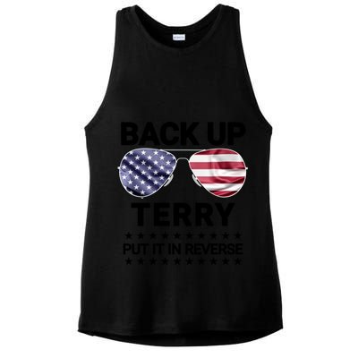 Back Up Terry Put It In Reverse Funny 4th Of July Ladies PosiCharge Tri-Blend Wicking Tank