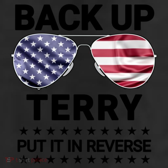 Back Up Terry Put It In Reverse Funny 4th Of July 7 Panel Mesh Trucker Snapback Hat