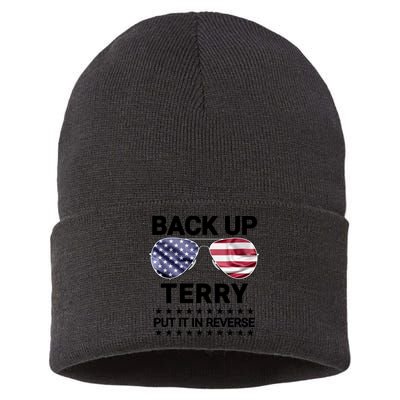Back Up Terry Put It In Reverse Funny 4th Of July Sustainable Knit Beanie
