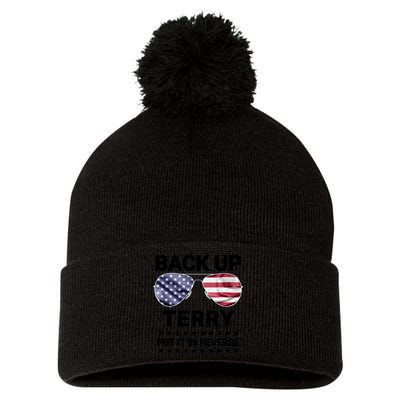 Back Up Terry Put It In Reverse Funny 4th Of July Pom Pom 12in Knit Beanie