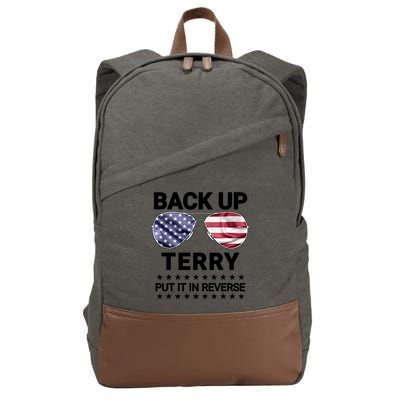 Back Up Terry Put It In Reverse Funny 4th Of July Cotton Canvas Backpack