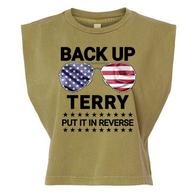 Back Up Terry Put It In Reverse Funny 4th Of July Garment-Dyed Women's Muscle Tee