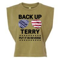 Back Up Terry Put It In Reverse Funny 4th Of July Garment-Dyed Women's Muscle Tee